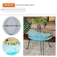 Resin Table Mold for DIY Art - Rectangular Round Irregular River Table Resin Sil