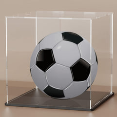 2pcs Acrylic Football Display Case Dustproof Protective Box