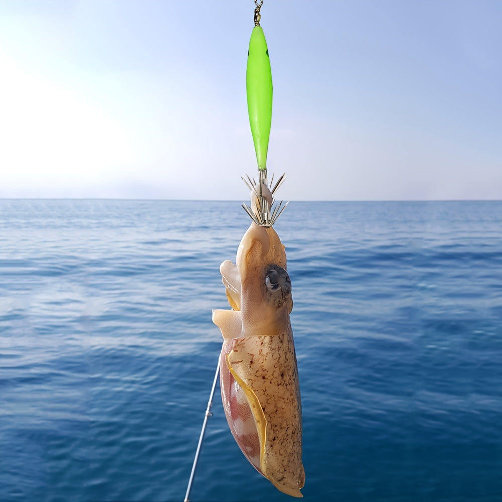 5pcs Luminous Squid Jig Bait with Squid Hook Fishing Tackle