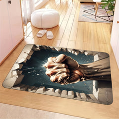 Fist Pattern Rug Machine Washable Carpet for Bedroom Living Room