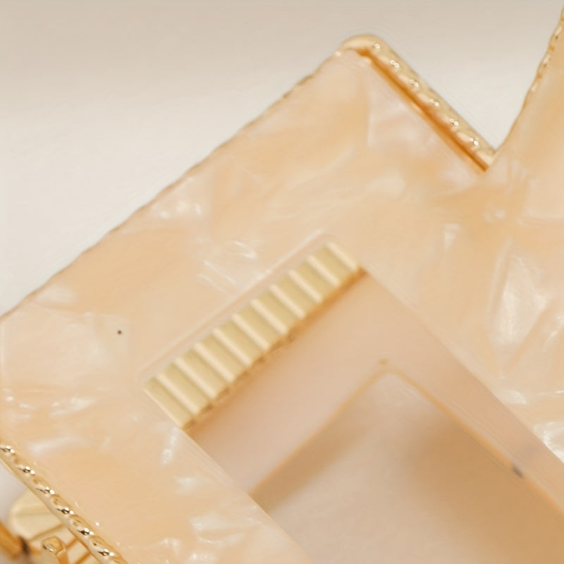 Square Hair Claw Clips Retro Vintage Style Hair Accessories