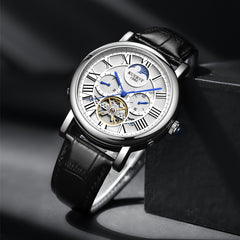 KUERST Teen Watch Automatic Mechanical Waterproof Fly Wheel Watch