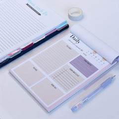 104p Morandi Series Daily Planner 21x34cm Tearable Notepad Schedule Memo Book