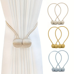 2pc Magnetic Decorative Binding Rope Magnetic Buckle Curtain Tieback