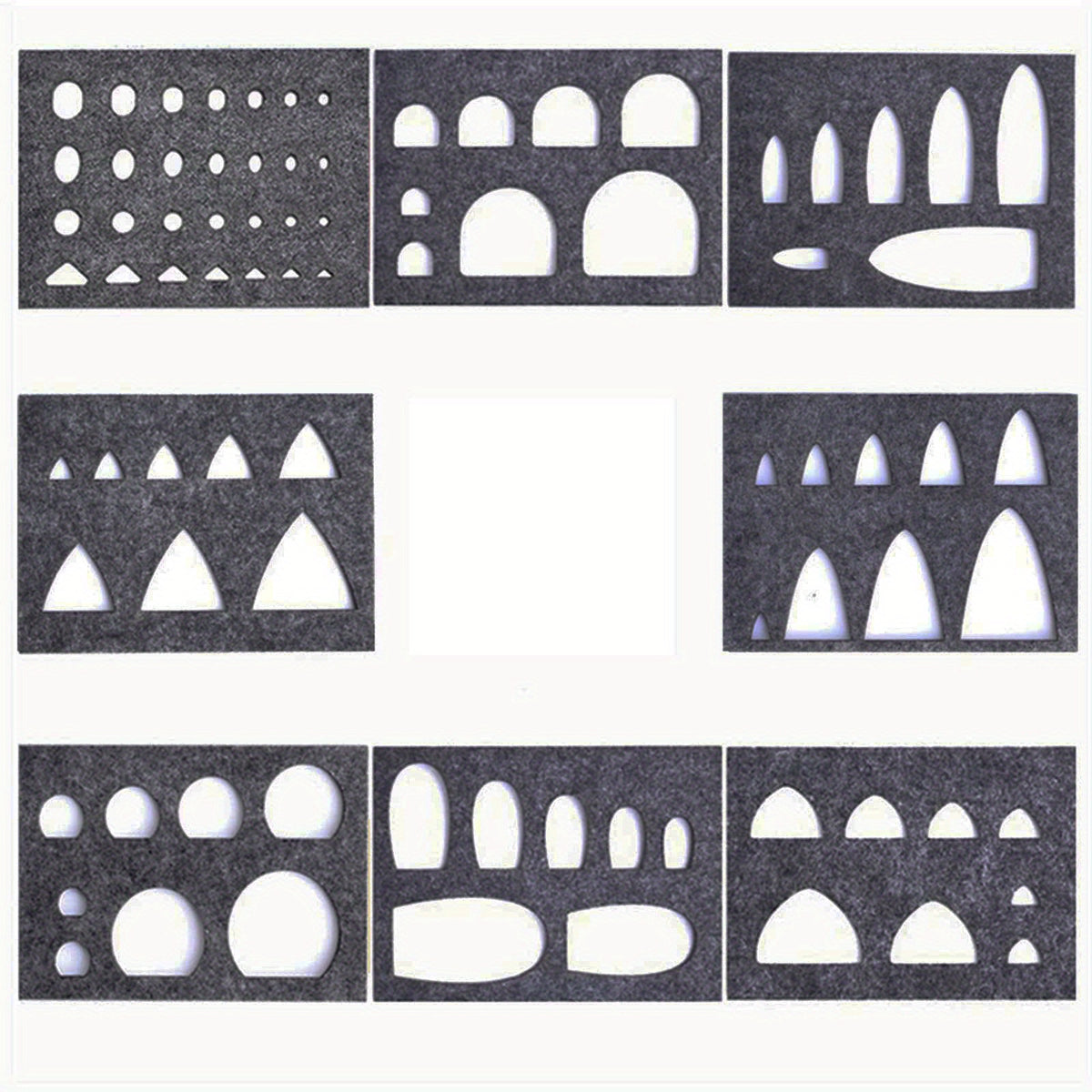 8 Packs Wool Felt Mold Template Kits for Plush Toy Craft