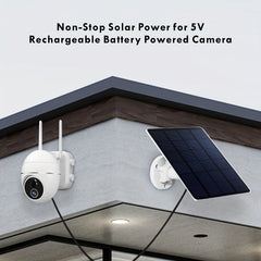 3W 5V Solar Security Camera Charging Plate with 360 Rotation