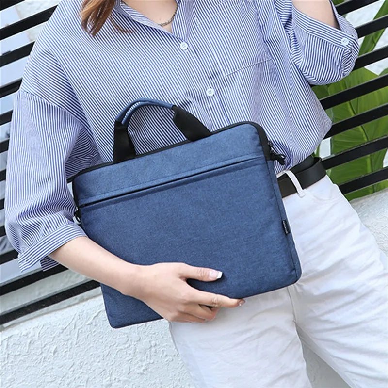 13 14 15 Inch Laptop Bag Portable Cover Sleeve Solid Laptop Shoulder Bag