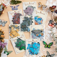 40pcs Butterfly Waterproof Stickers Scrapbooking Label Diary Cup Phone