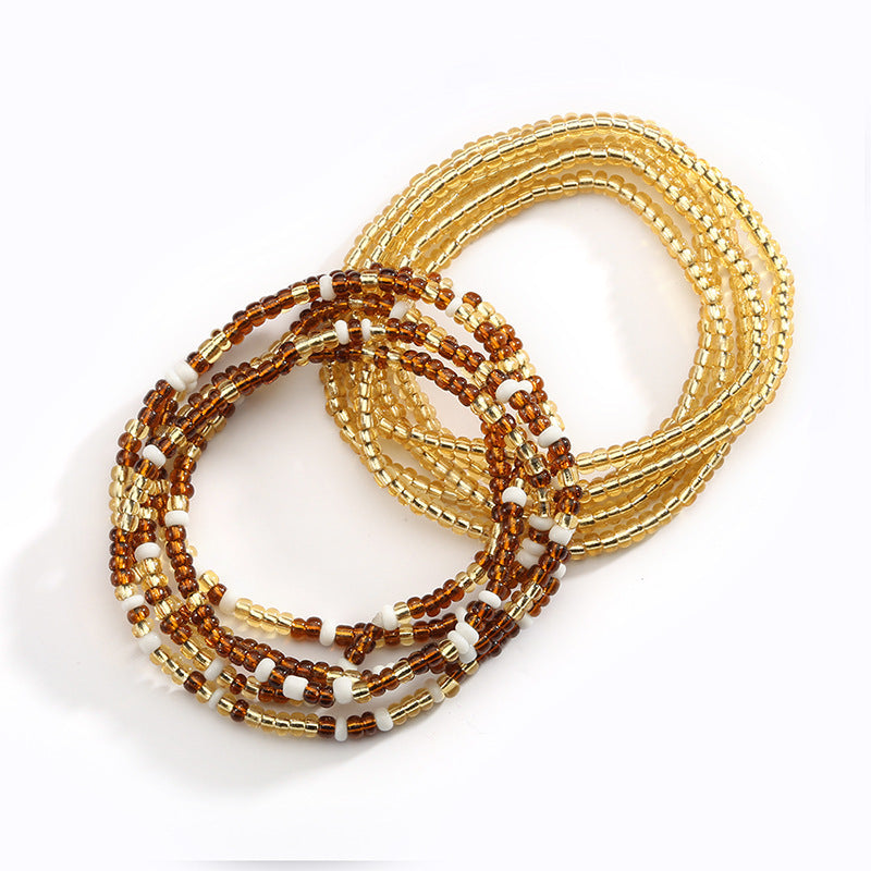 Boho Beaded Waist Chain Vintage Belly Chain for Women