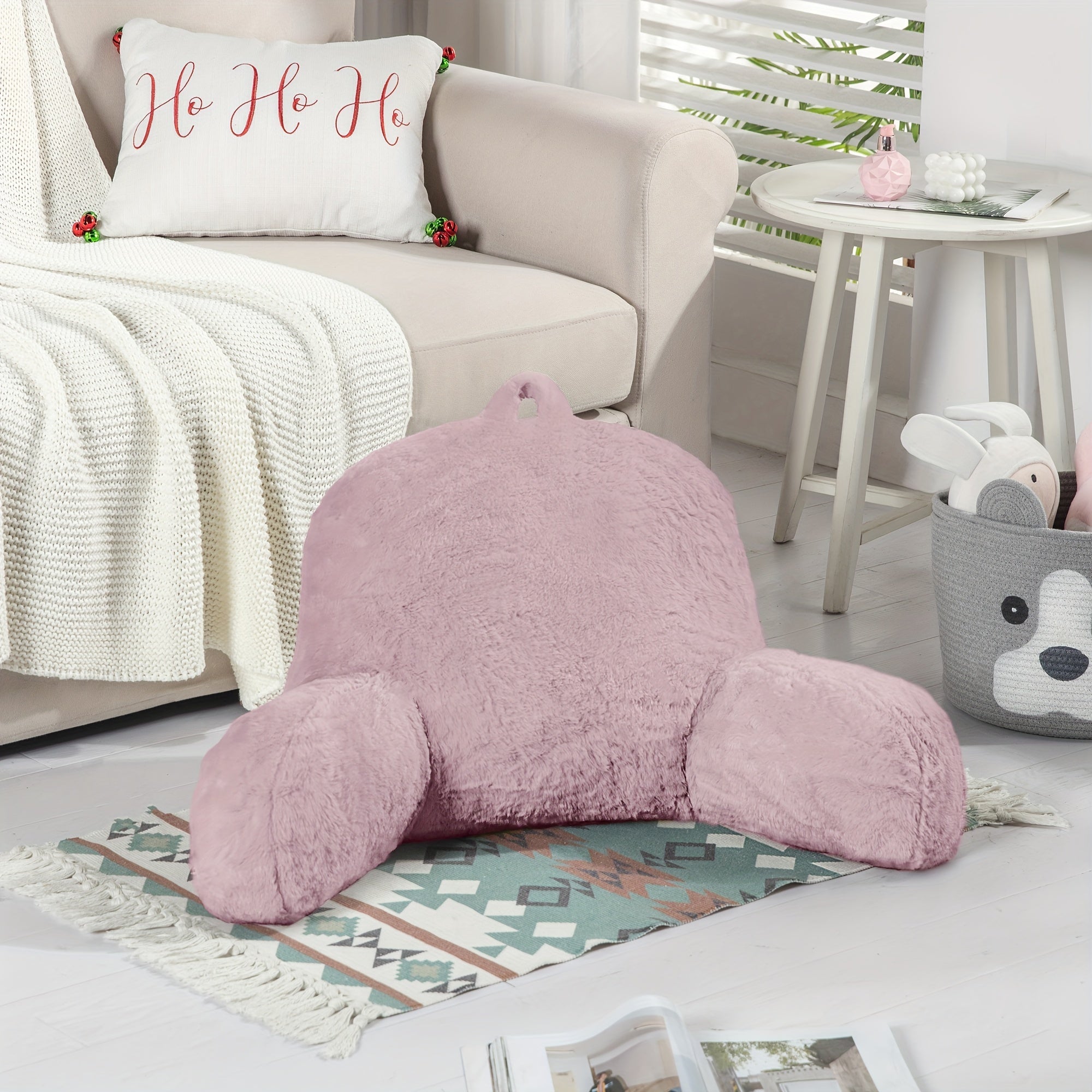 Faux Fur Reading Pillow Cover Soft Washable No Pillow Core