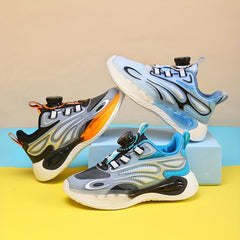 Boy's Block Basketball Shoes, Comfy Breathable Sneakers