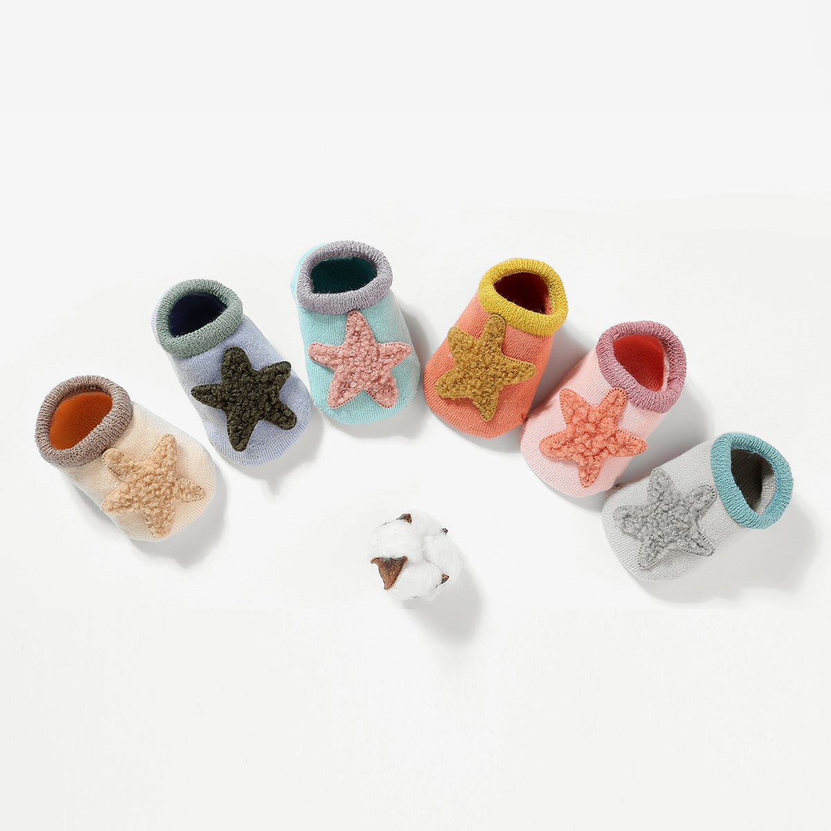 6 Pairs Baby Animal Floor Socks for Boys and Girls