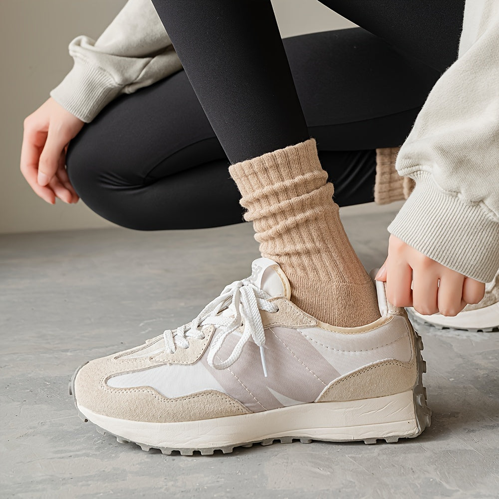 6 Pairs Solid Socks Comfy & Breathable Women's Stockings