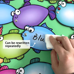 Magnetic Fishing Game Dry Erasable Fish Cards - DIY Sight Words Dolch T
