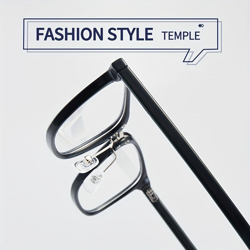 Fashionable Square Frame Glasses Anti Blue Light Blocking Transparent Lens