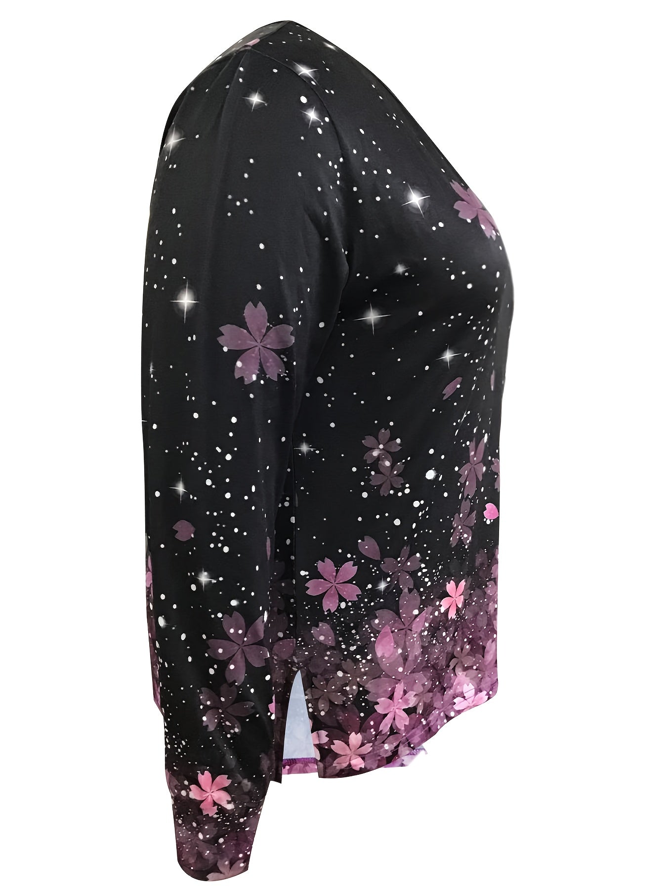  Sakura Print Long Sleeve Top & Pants Set