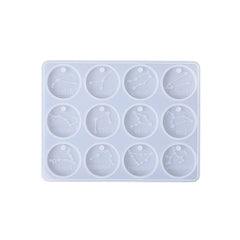 12 Constellations Epoxy Resin Mold DIY Pendant Necklace Jewelry Making