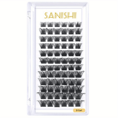 72pcs Cluster Lashes Extra Slender 8-16mm False Eyelashes DIY Natural Look