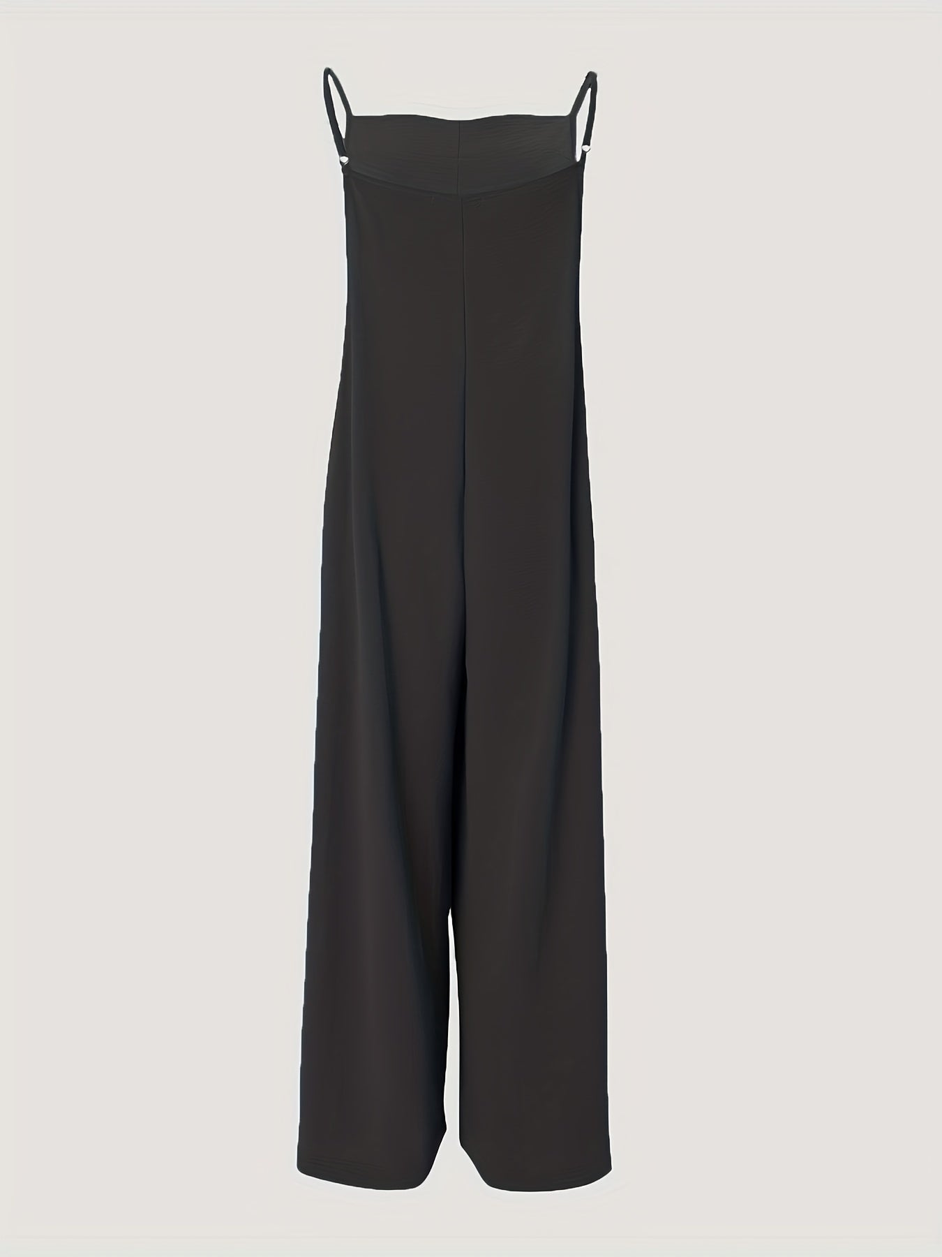 Solid Overall Jumpsuit Casual Sleeveless Spaghetti Jumpsuit