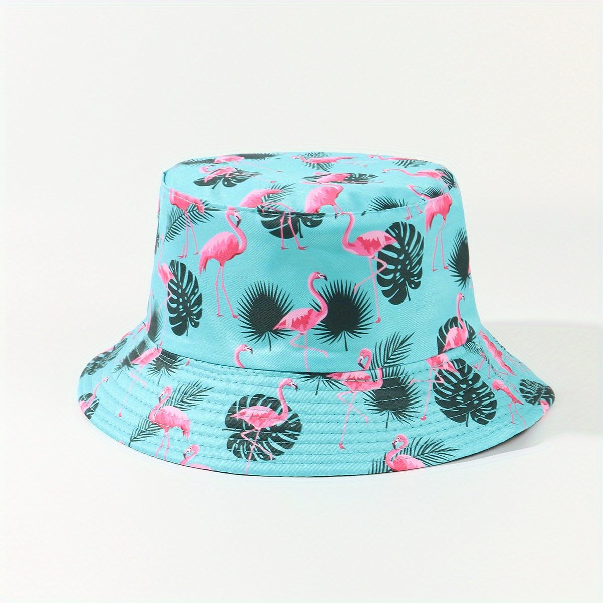 Leaf Cartoon Print Bucket Hat Graffiti Basin Hat Foldable Sunshade Cap