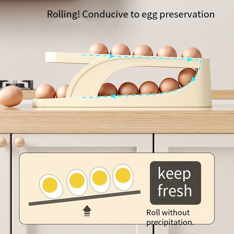 Double Layer Egg Box Refrigerator Side Door Anti fall Egg Storage Box