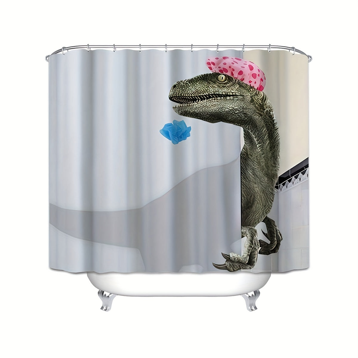 Waterproof Dinosaur Shower Curtain - Bathroom Decor