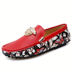 Women's Butterfly Print Loafers Soft Sole Slip On Shoe