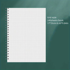 Spiral Blank Sketchbook Memo Notepad Diary Notebook 240 Pages
