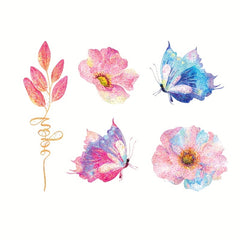 Butterfly & Dream Wing Glitter Tattoo Stickers for Eye Makeup Festivals Parties