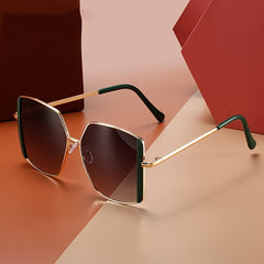 ENSAEJOE Geometric Metal Frame Glasses