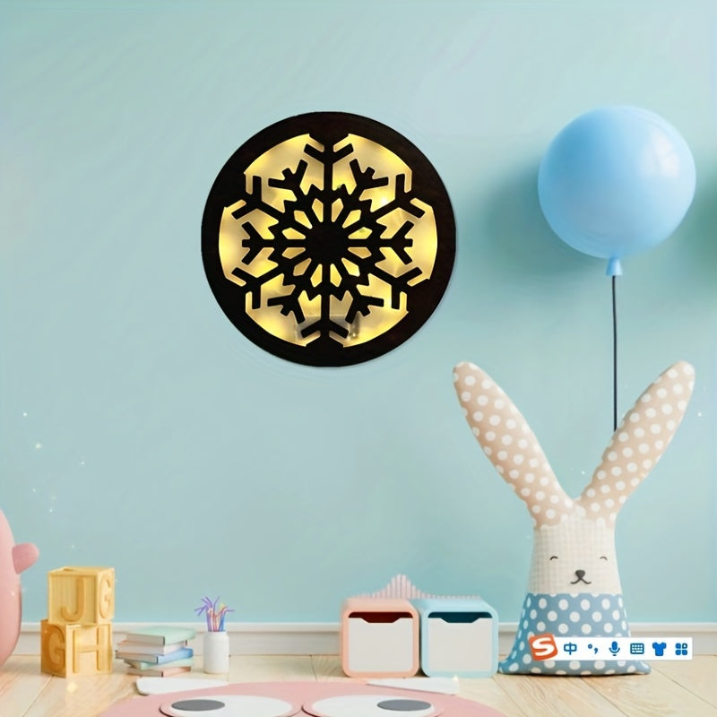 Upgrade LED Lamp Creative Fairy Tale Story Shape Retro Wooden Hanging Plate