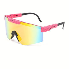 Men's Cyberpunk One-lens Sunglasses Windproof Outdoor Sports Eyewear