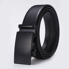 Men's Leather Automatic Buckle Belt for Car