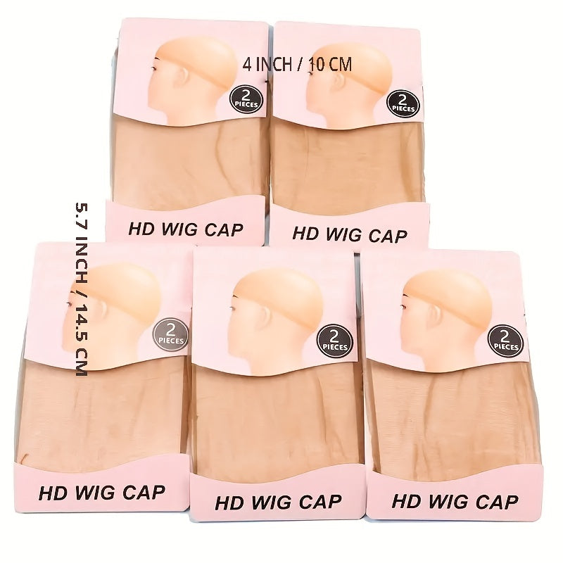 10pcs Ultra Thin Invisible Wig Caps for Lace Front Wigs & Accessories