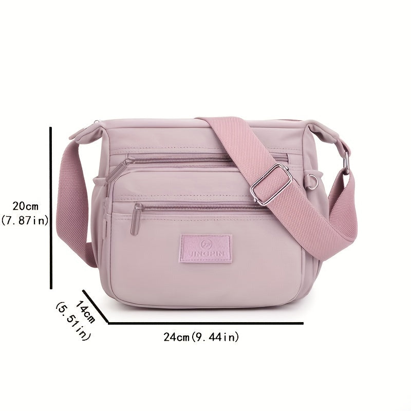 Casual Nylon Crossbody Bag Women's Pockets Purses Lightweight Daily Shoulder Bag