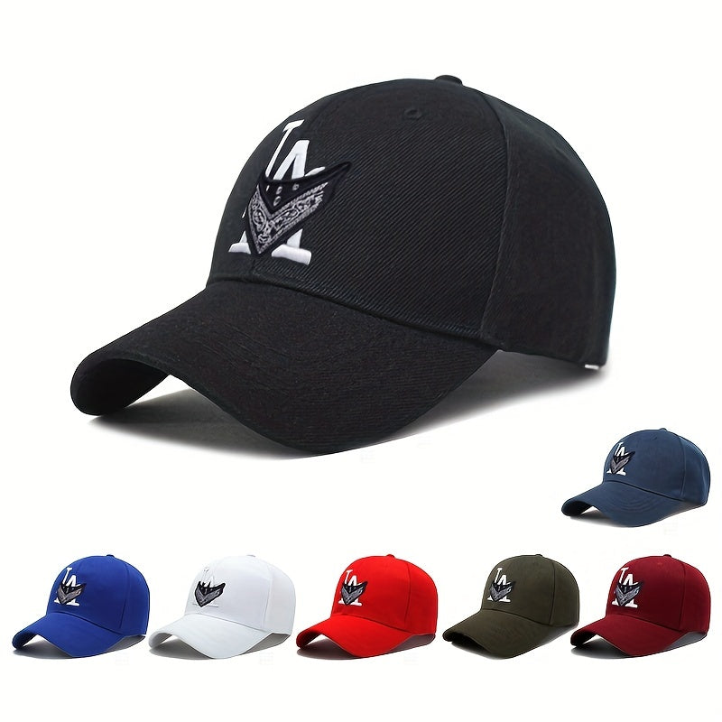 Hip Hop LA Bandana Baseball Cap Embroidered Dad Hat Unisex Sun Hats