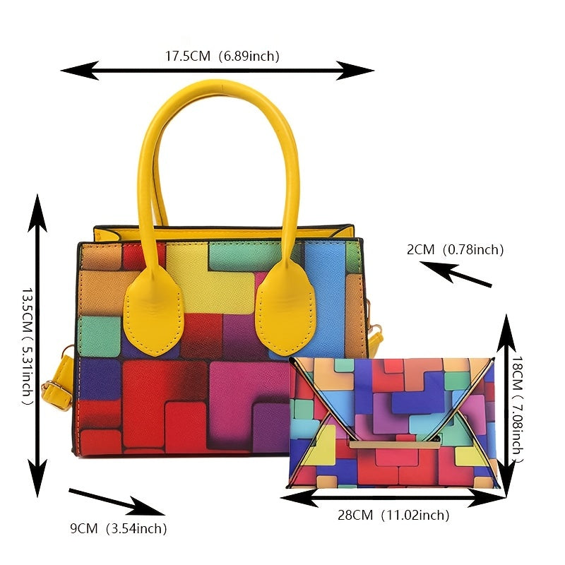 Casual Faux Leather Square Crossbody Bag for Women