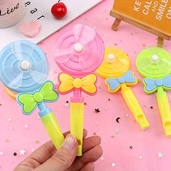 12pcs Lollipop Windmill Whistle Toy for Parties
