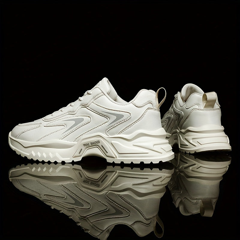 Men's Chunky Lace-Up Sneakers Athletic Shoes
