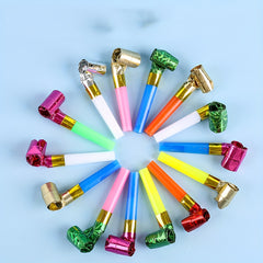 10pcs Plastic Whistles - Birthday Party Cheering Props