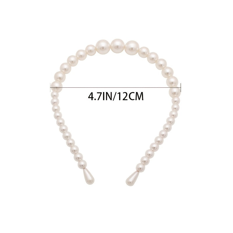 3pcs Faux Pearl Headband Hair Accessories for Wedding Party