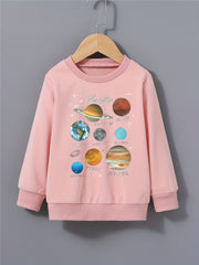 Boy's Solar System Planet Print Sweatshirt