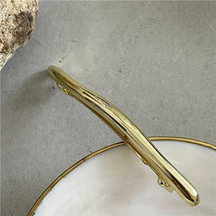 Golden Alloy Hair Clip Side Clip Retro Metal Barrette For Women
