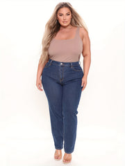  High Rise Straight Leg Jeans