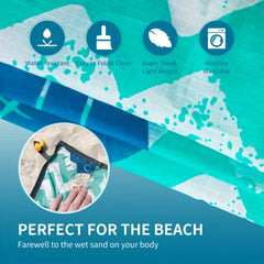 Sandproof Waterproof Pocket Blanket Lightweight Beach Mat
