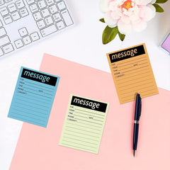 Sticky Note Phone Message Pad Colored Fluorescent Notebook