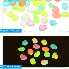 50PCS Luminous Resin Stones for Garden and Fish Tank