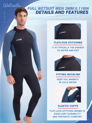 Realon 3mm Neoprene Wetsuit for Cold Water