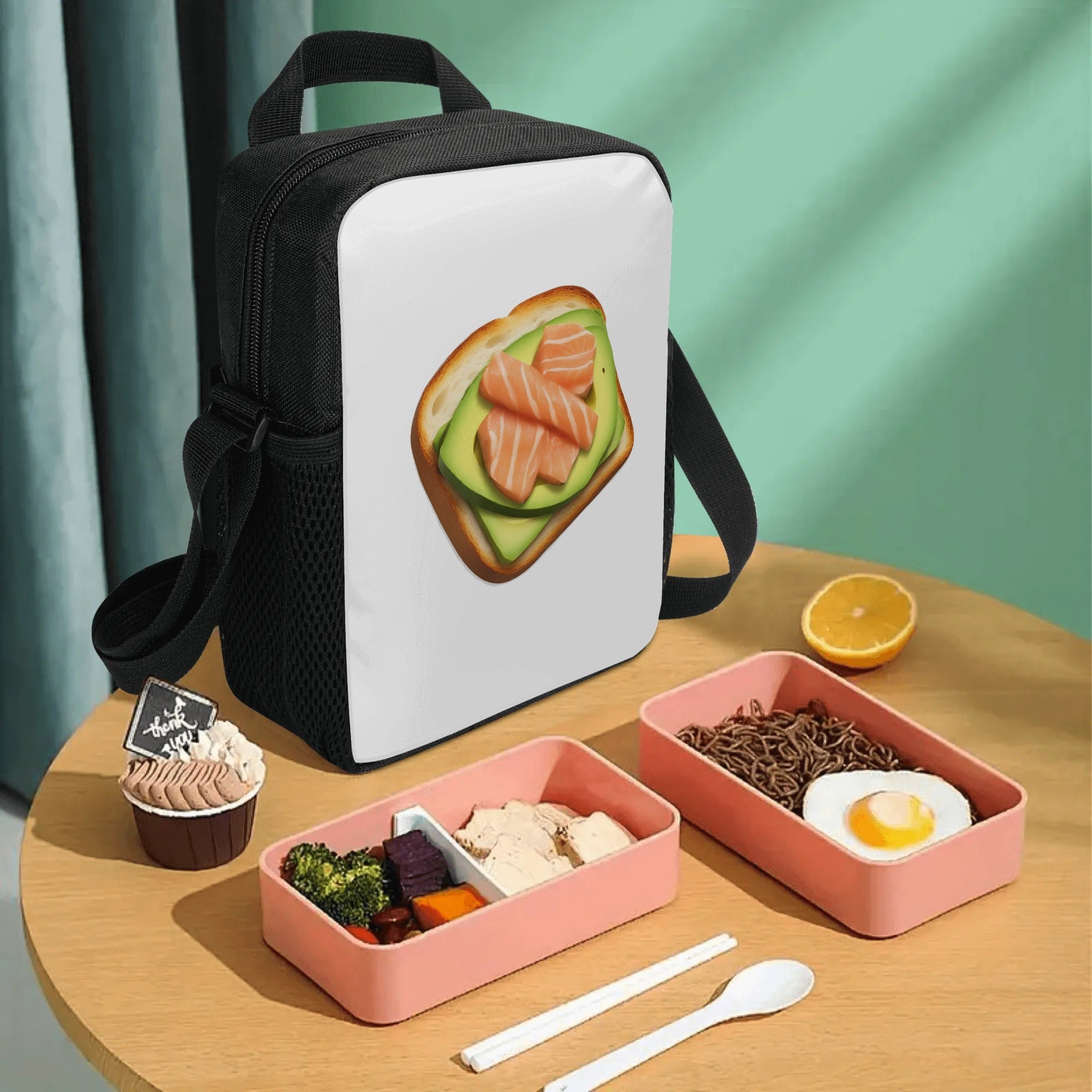 Customizable Photo Insulated Lunch Bag Reusable Cooler Backpack