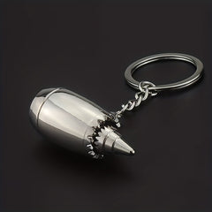 Mini Airplaine Engine Shape Keychain Lightweight Turbine Pendant Key Ring